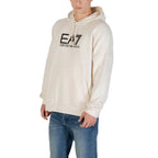 EA7 Emporio Armani Black And White Cotton Hoodie - Zeiniez