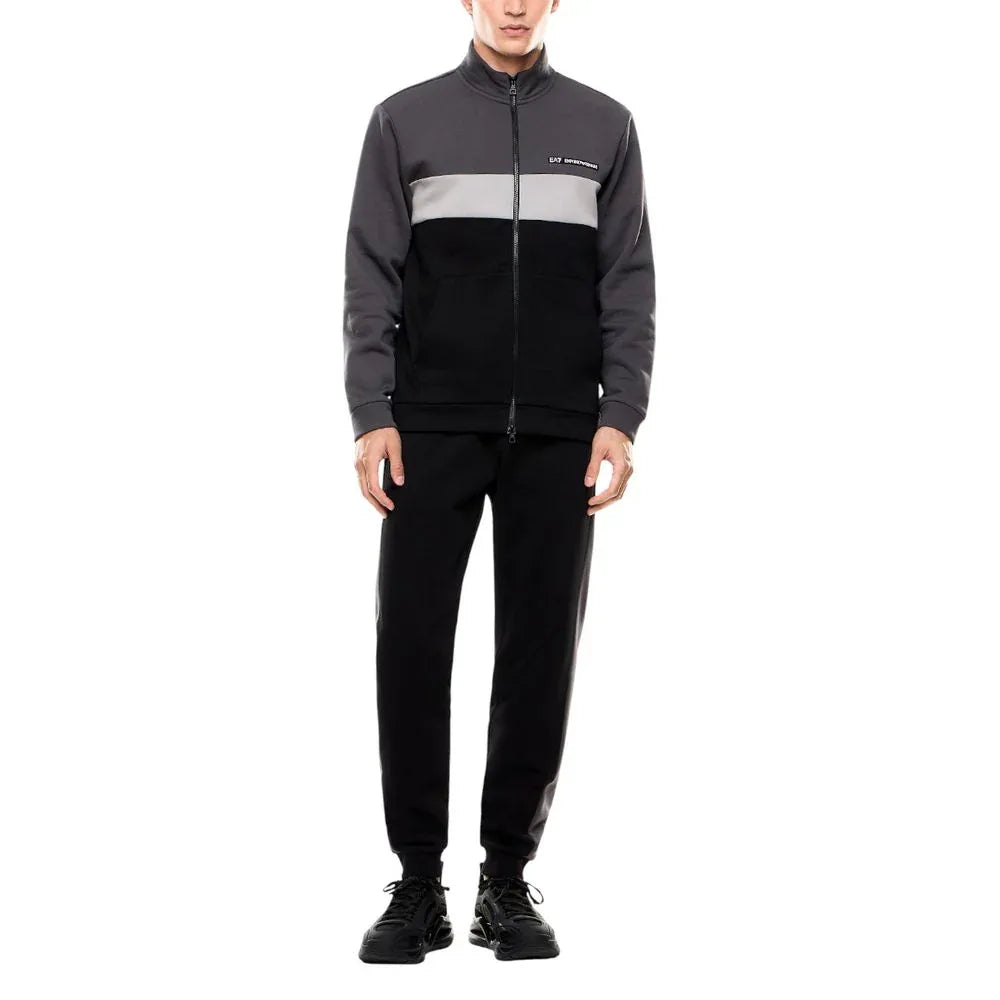 EA7 Emporio Armani Black Cotton Sweatsuit