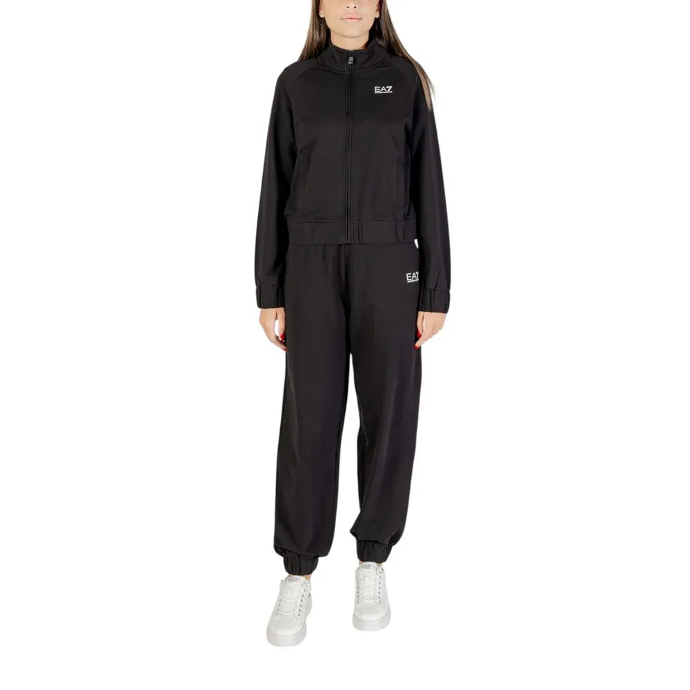 EA7 Emporio Armani Black Cotton Tracksuit - Zeiniez