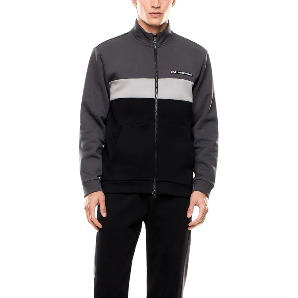 EA7 Emporio Armani Black Cotton Sweatsuit