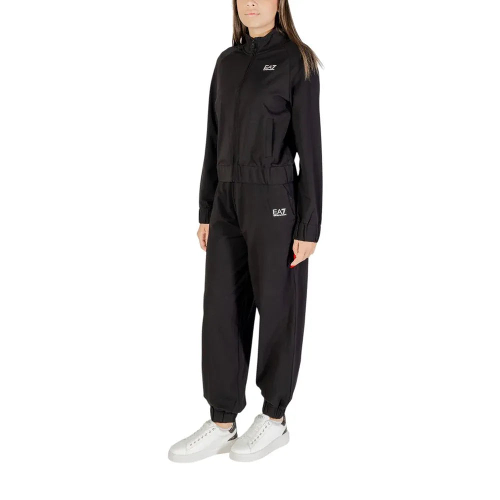 EA7 Emporio Armani Black Cotton Tracksuit - Zeiniez