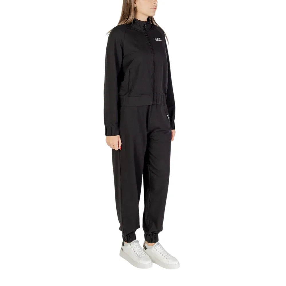 EA7 Emporio Armani Black Cotton Tracksuit - Zeiniez