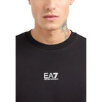 EA7 Emporio Armani Black Cotton Sweatshirt