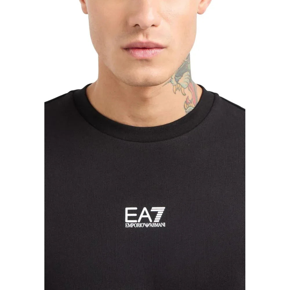 EA7 Emporio Armani Black Cotton Sweatshirt