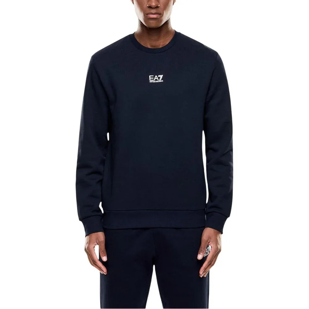 EA7 Emporio Armani Blue Cotton Sweatshirt