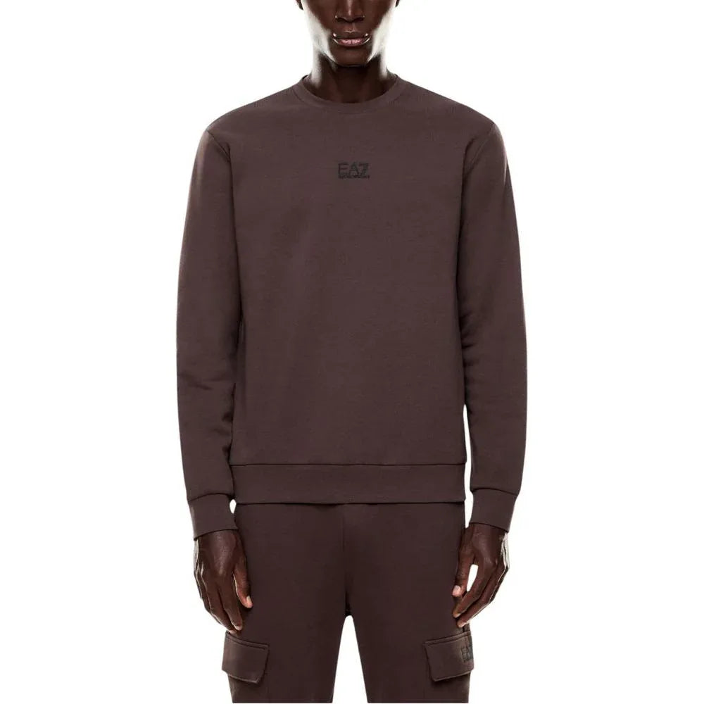 EA7 Emporio Armani Brown Cotton Sweatshirt