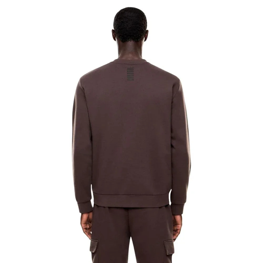 EA7 Emporio Armani Brown Cotton Sweatshirt