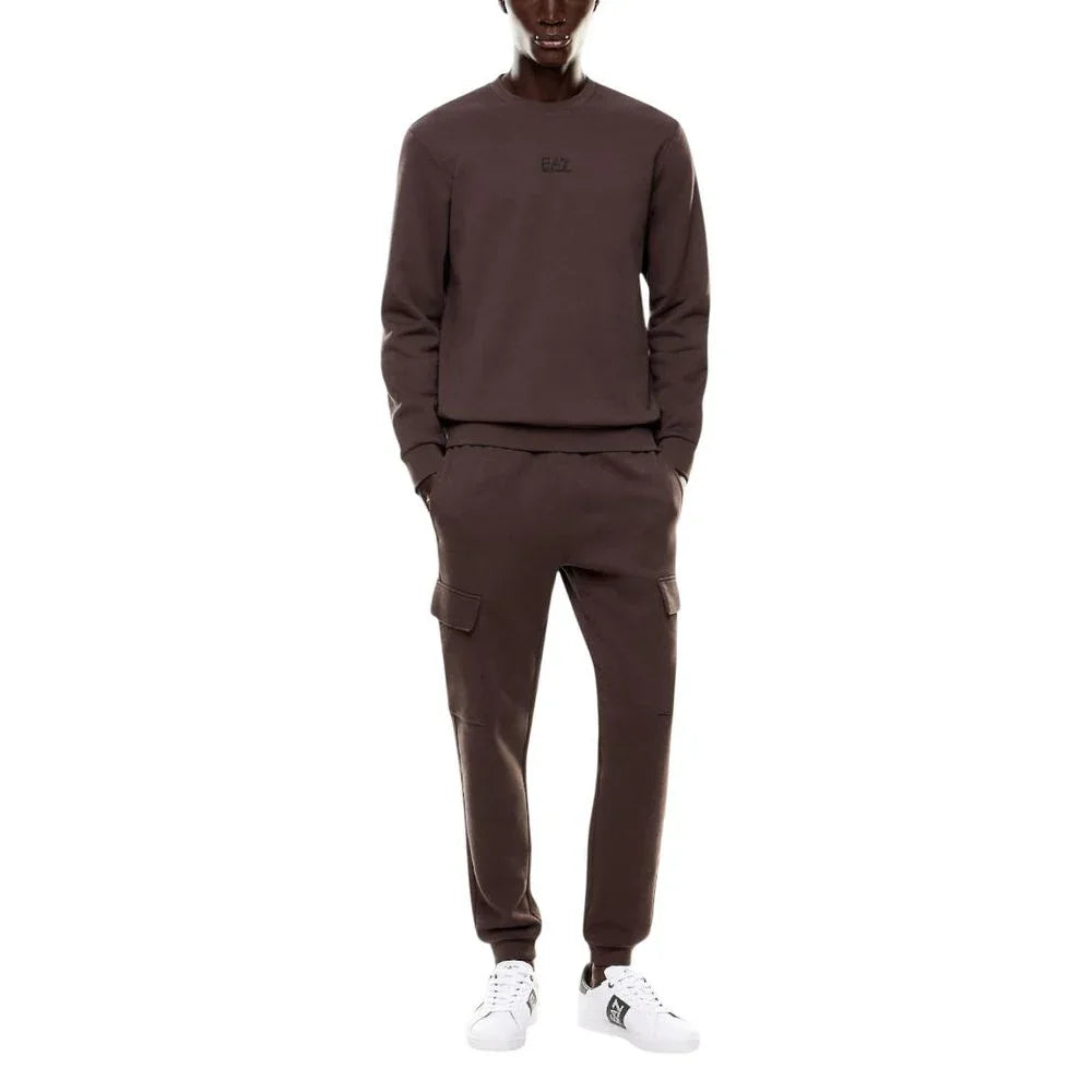 EA7 Emporio Armani Brown Cotton Sweatshirt