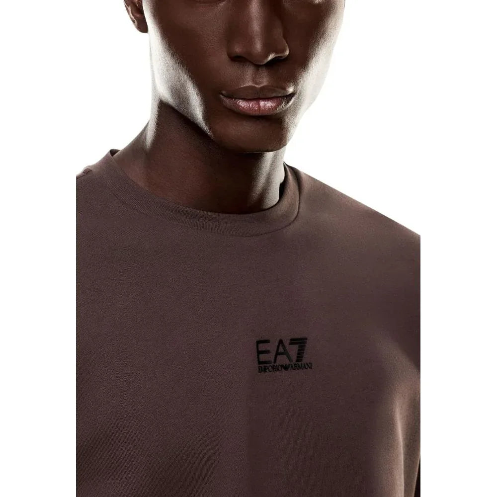 EA7 Emporio Armani Brown Cotton Sweatshirt