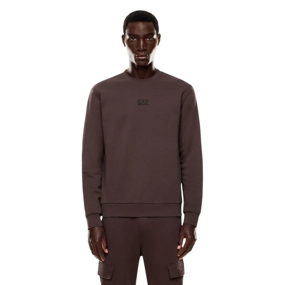 EA7 Emporio Armani Brown Cotton Sweatshirt