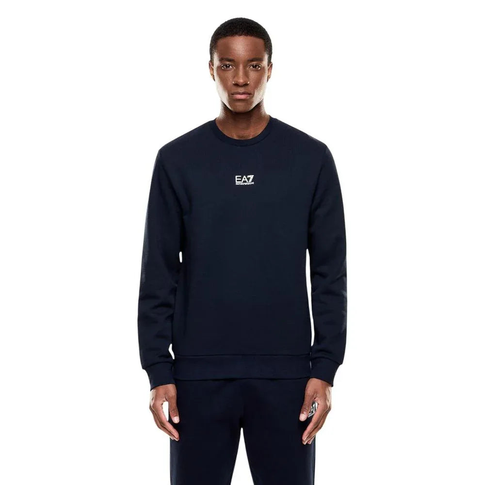 EA7 Emporio Armani Blue Cotton Sweatshirt