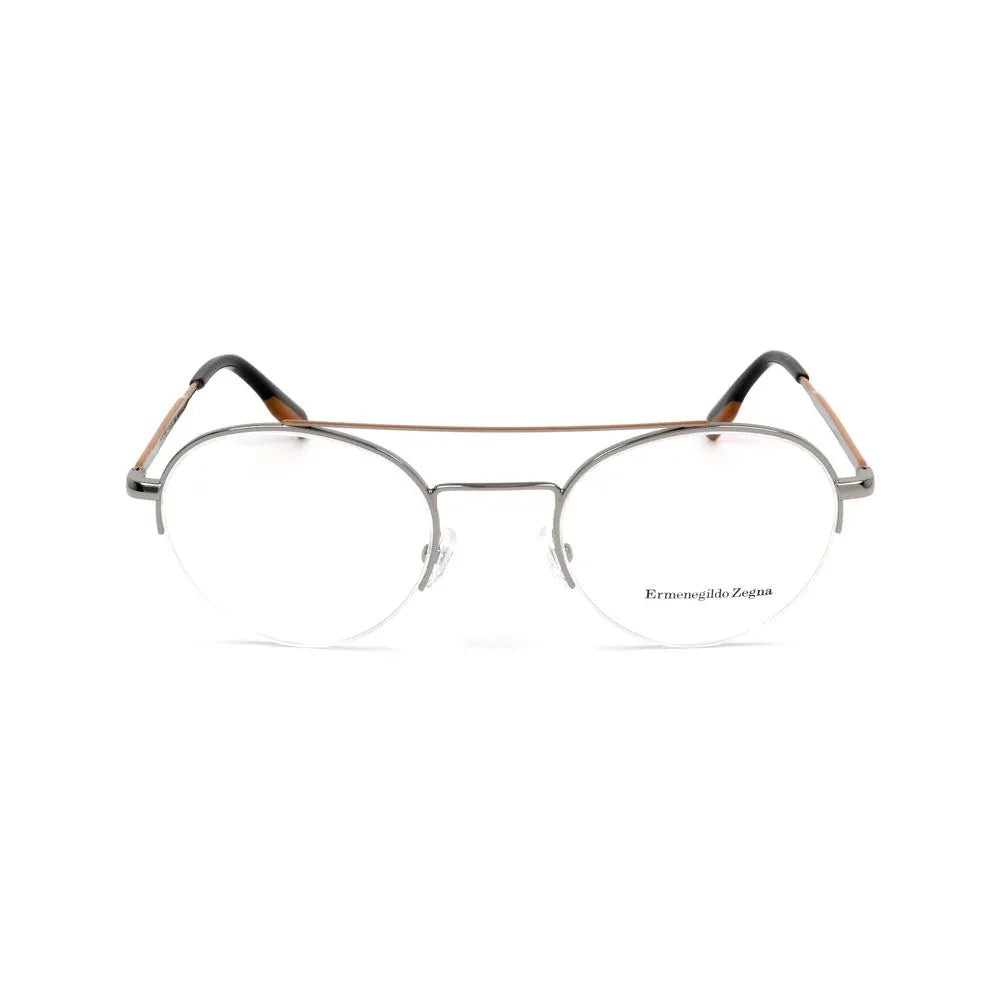 Ermenegildo Zegna Gray Metal Glasses (Frames)