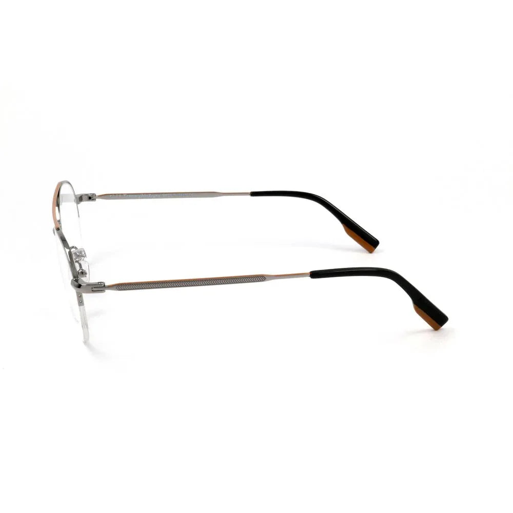 Ermenegildo Zegna Gray Metal Glasses (Frames)