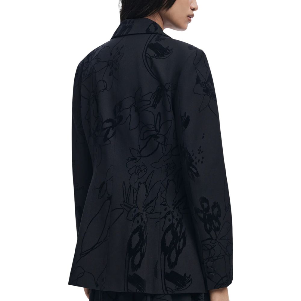 Desigual Black Polyester Blazer