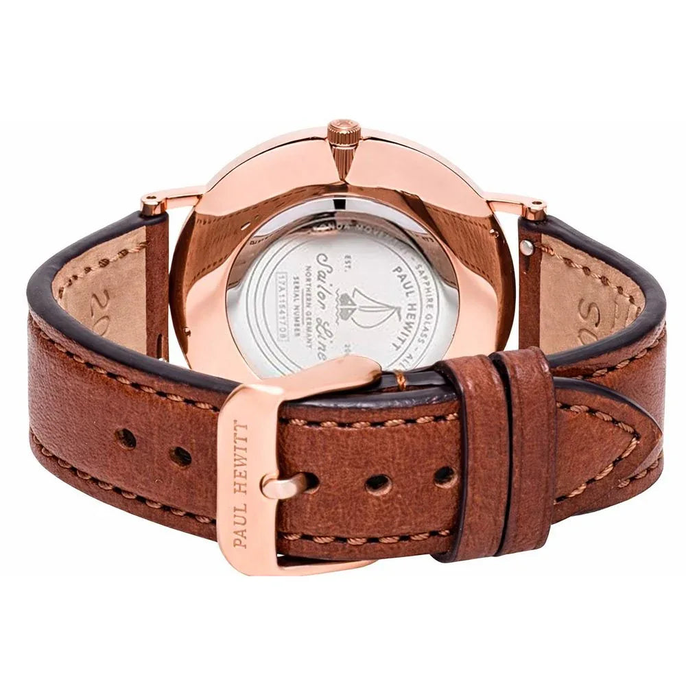 PAUL HEWITT Brown Leather Dress Watch