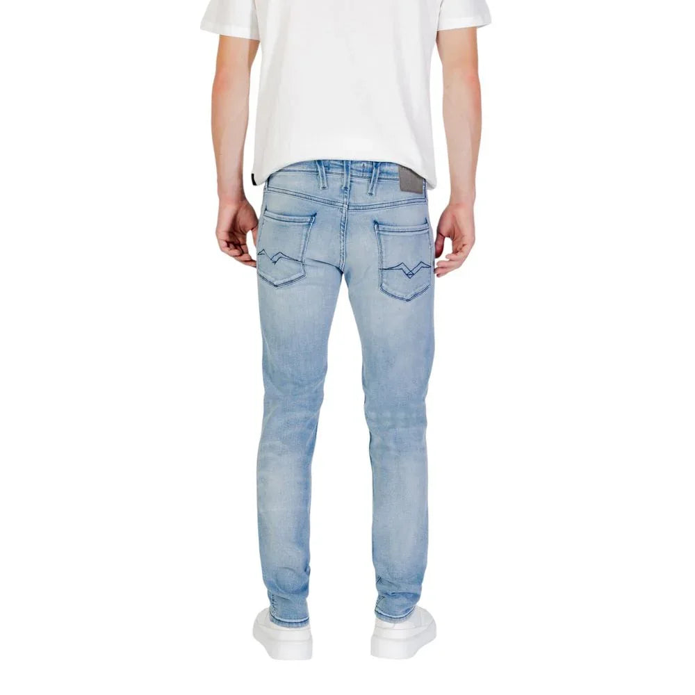 Replay Light Blue Cotton Relaxed Fit Jeans - Zeiniez