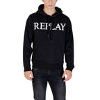 Replay Black Cotton Hoodie