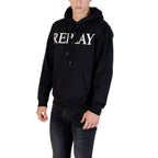 Replay Black Cotton Hoodie