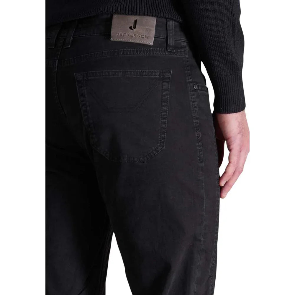 Jeckerson Black Cotton Skinny Pants - Zeiniez