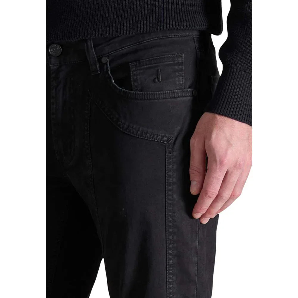 Jeckerson Black Cotton Skinny Pants - Zeiniez