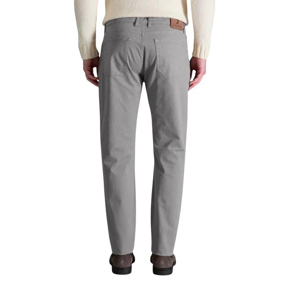 Jeckerson Gray Cotton Skinny Pants - Zeiniez