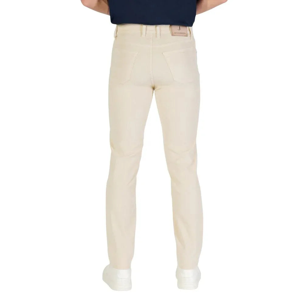 Jeckerson Cream Cotton Skinny Jeans