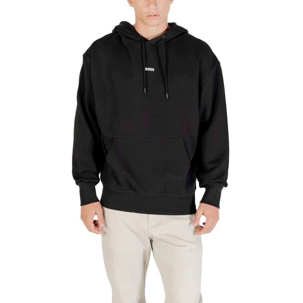 Hugo Boss Black Cotton Hoodie - Zeiniez