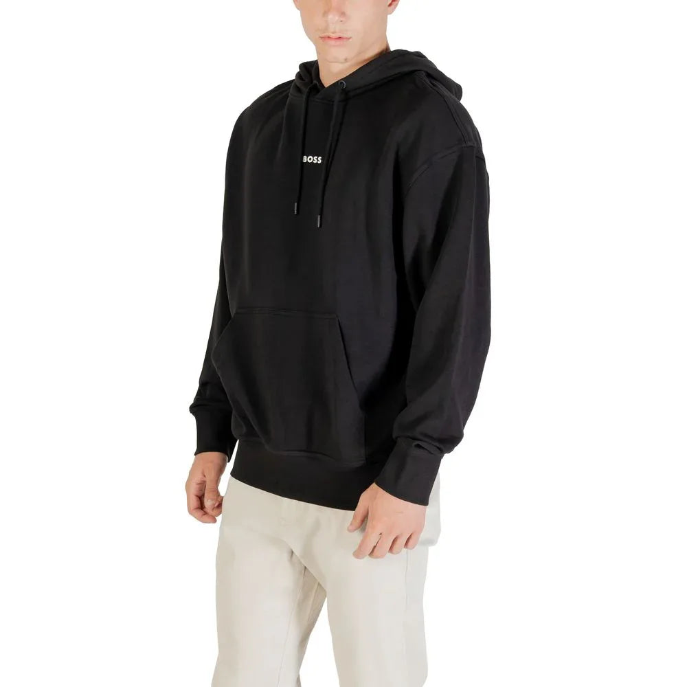 Hugo Boss Black Cotton Hoodie - Zeiniez