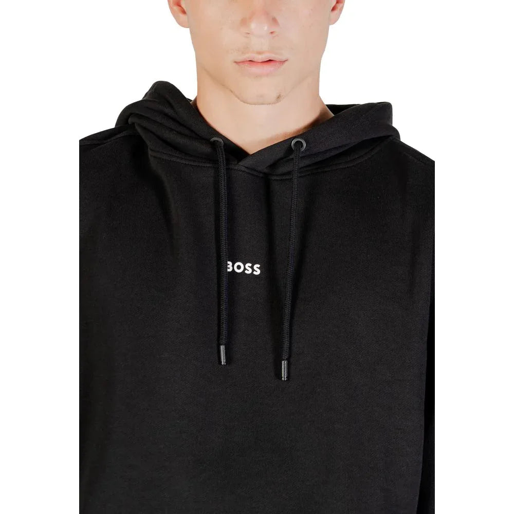 Hugo Boss Black Cotton Hoodie - Zeiniez
