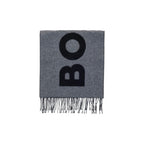 Hugo Boss Gray Wool Scarf