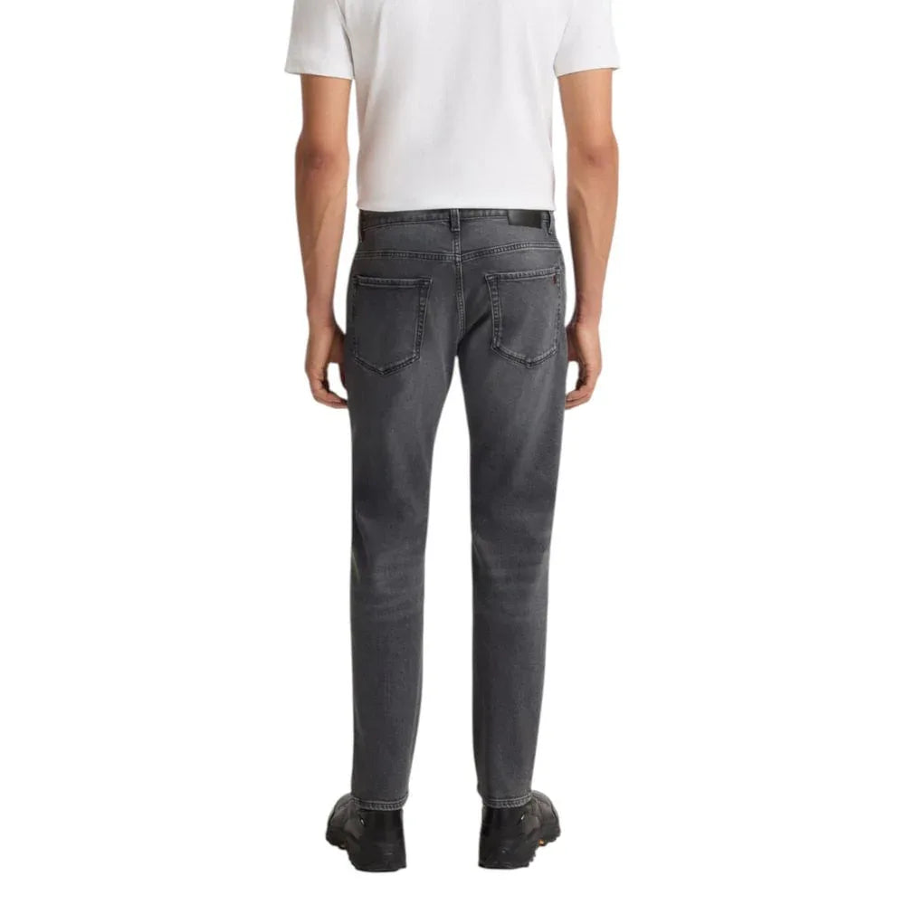 Hugo Boss Gray Cotton Relaxed Fit Jeans