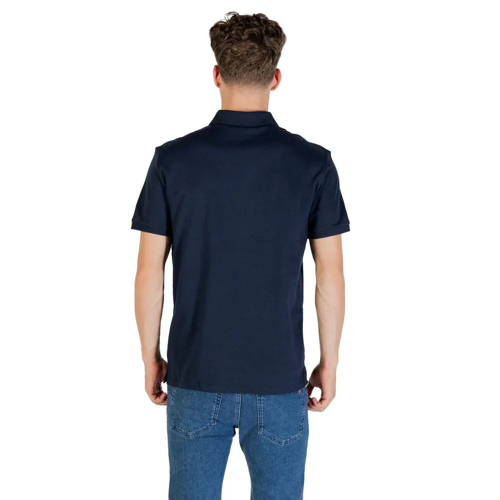 Calvin Klein Jeans Blue Cotton Polo Shirt