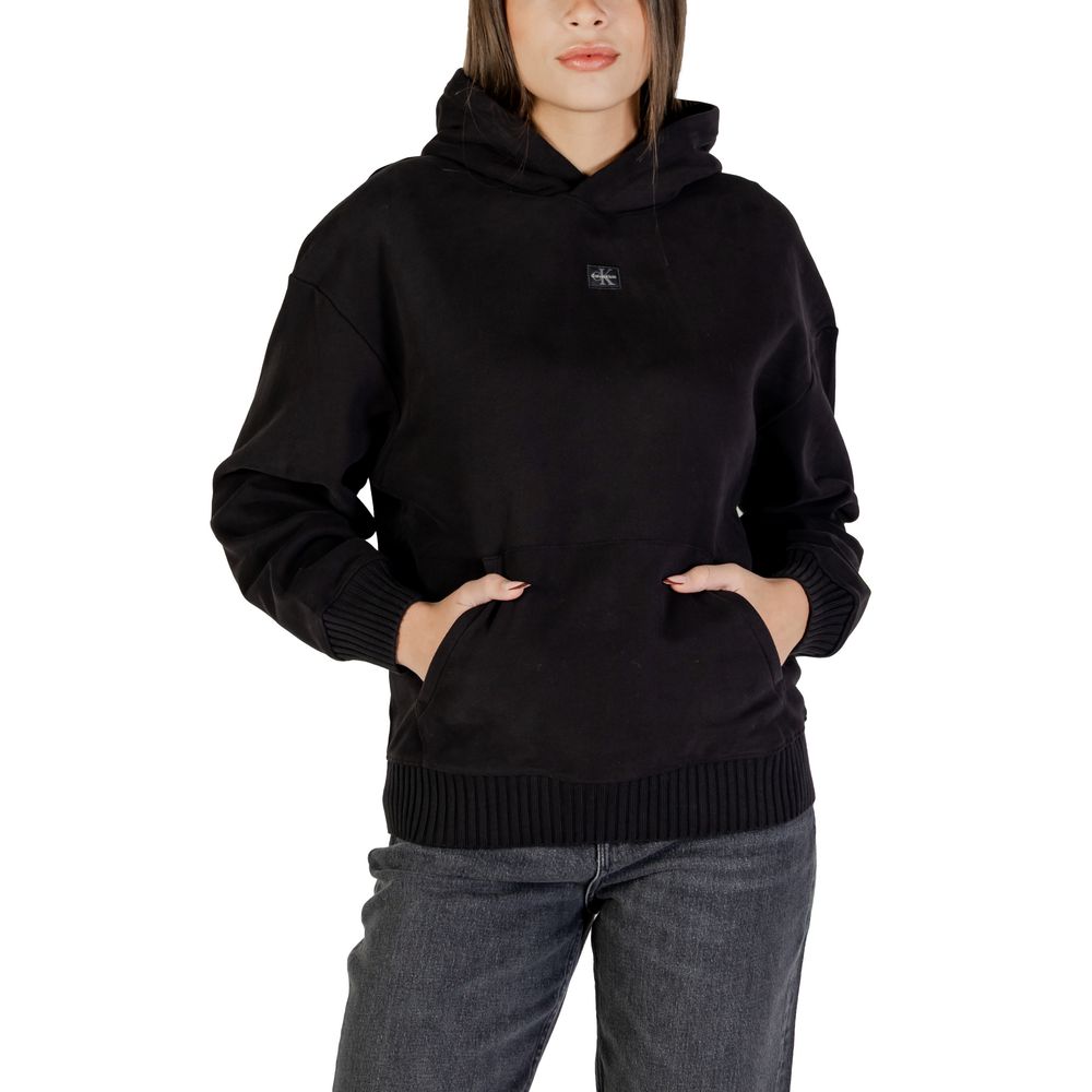Calvin Klein Jeans Black Cotton Hoodie