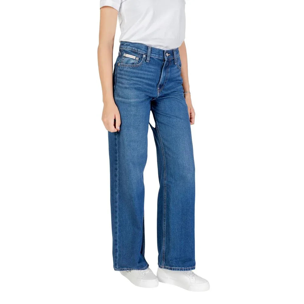 Calvin Klein Jeans Blue Cotton Boyfriend Jeans