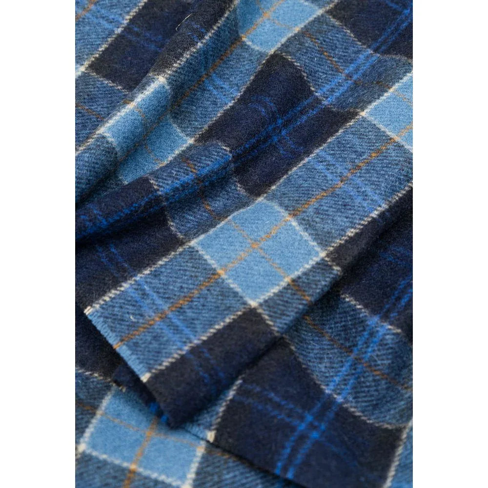 Barbour Blue Wool Scarf - Zeiniez
