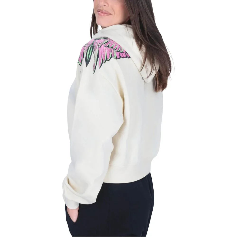 County of Milan White Cotton Hoodie