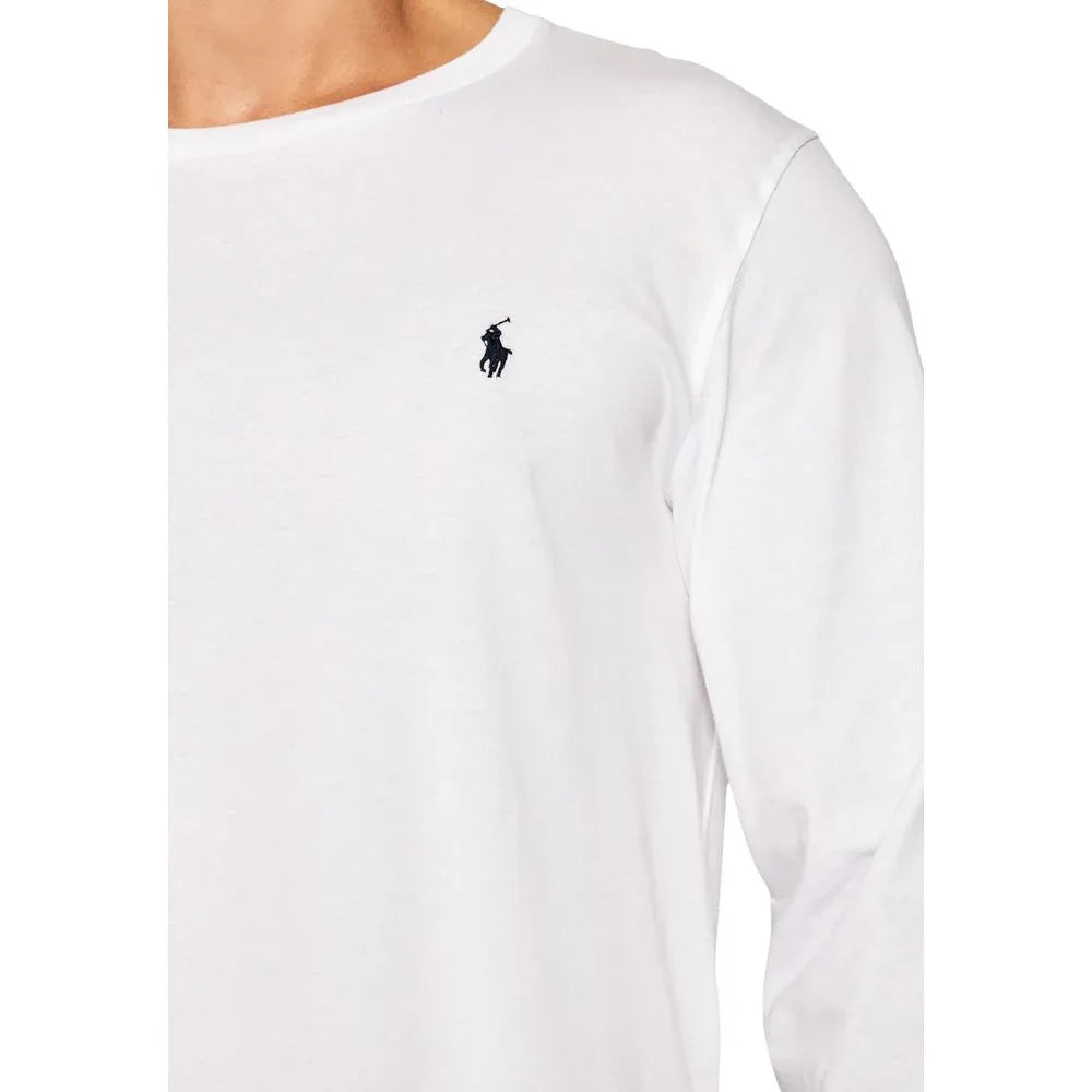 Ralph Lauren White Cotton Long Sleeve T-Shirt - Zeiniez