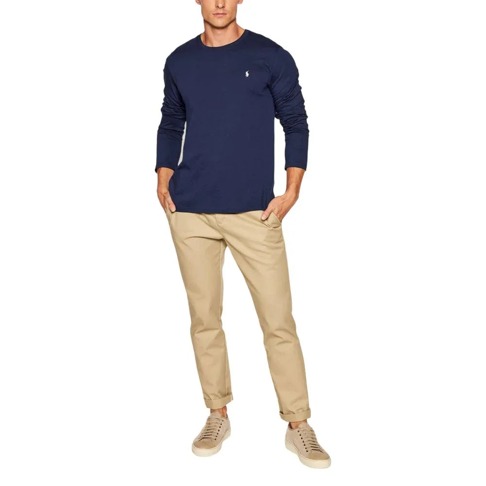 Ralph Lauren Blue Cotton Long Sleeve T-Shirt - Zeiniez