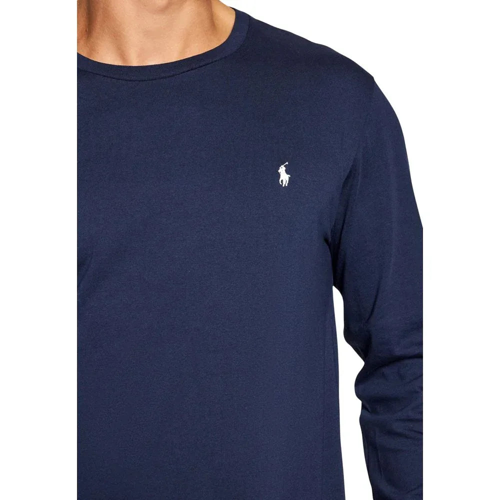 Ralph Lauren Blue Cotton Long Sleeve T-Shirt - Zeiniez