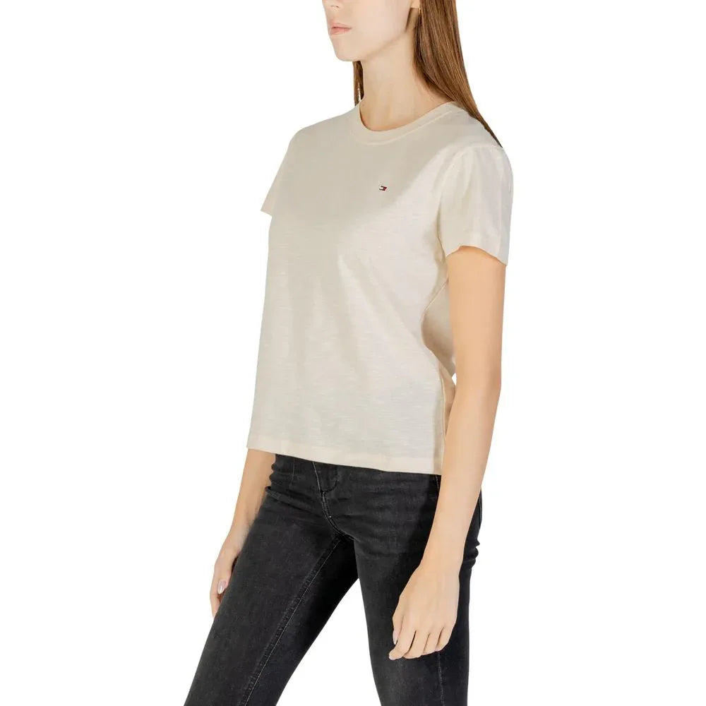Tommy Hilfiger Jeans Beige Cotton T-Shirt