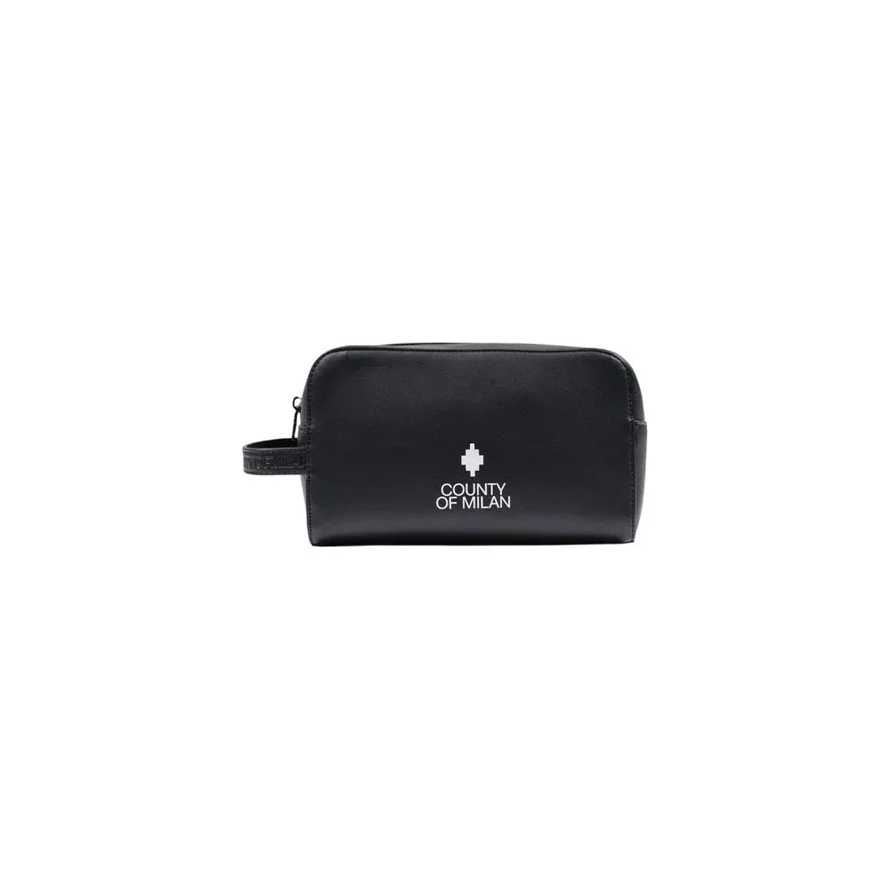 County of Milan Black Polyethylene Clutch Bag