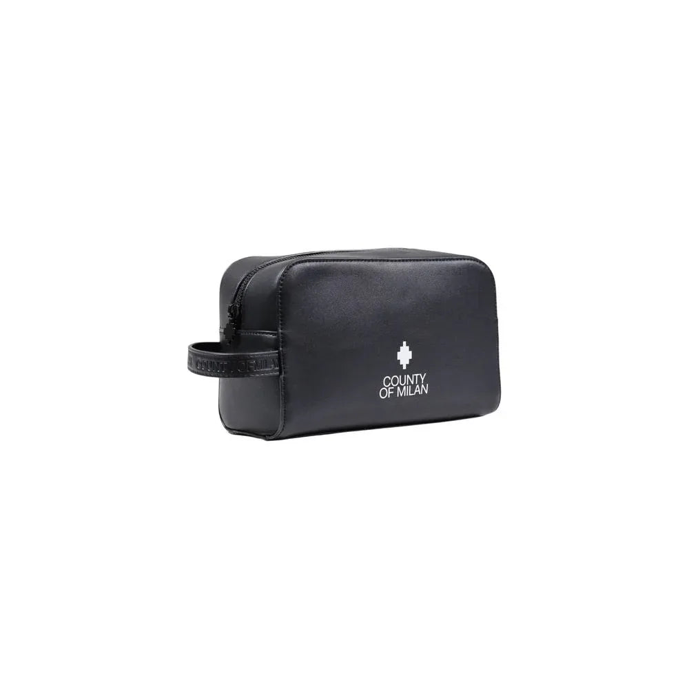 County of Milan Black Polyethylene Clutch Bag