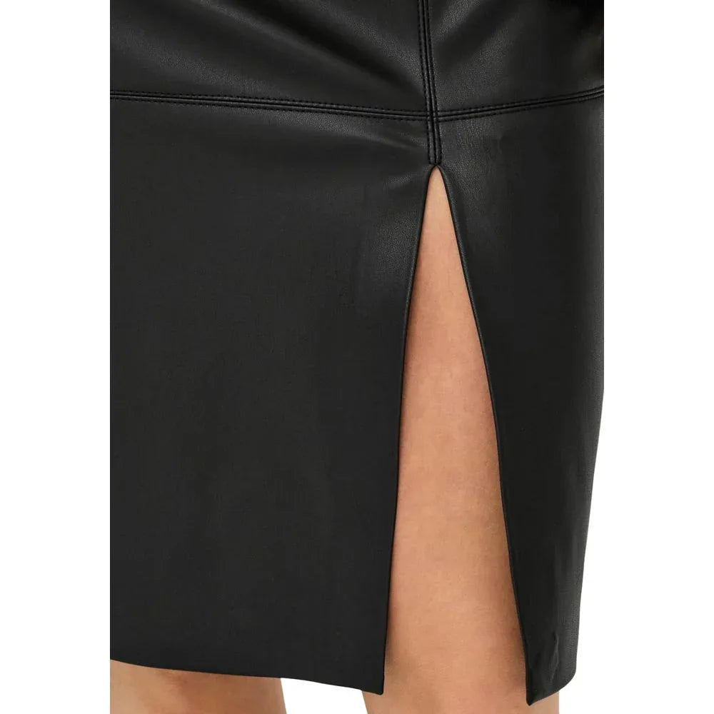 Only Black Polyester Long Skirt