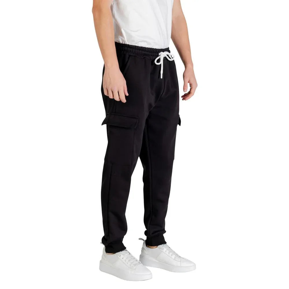 Icon Black Cotton Joggers (Workout Pants) - Zeiniez