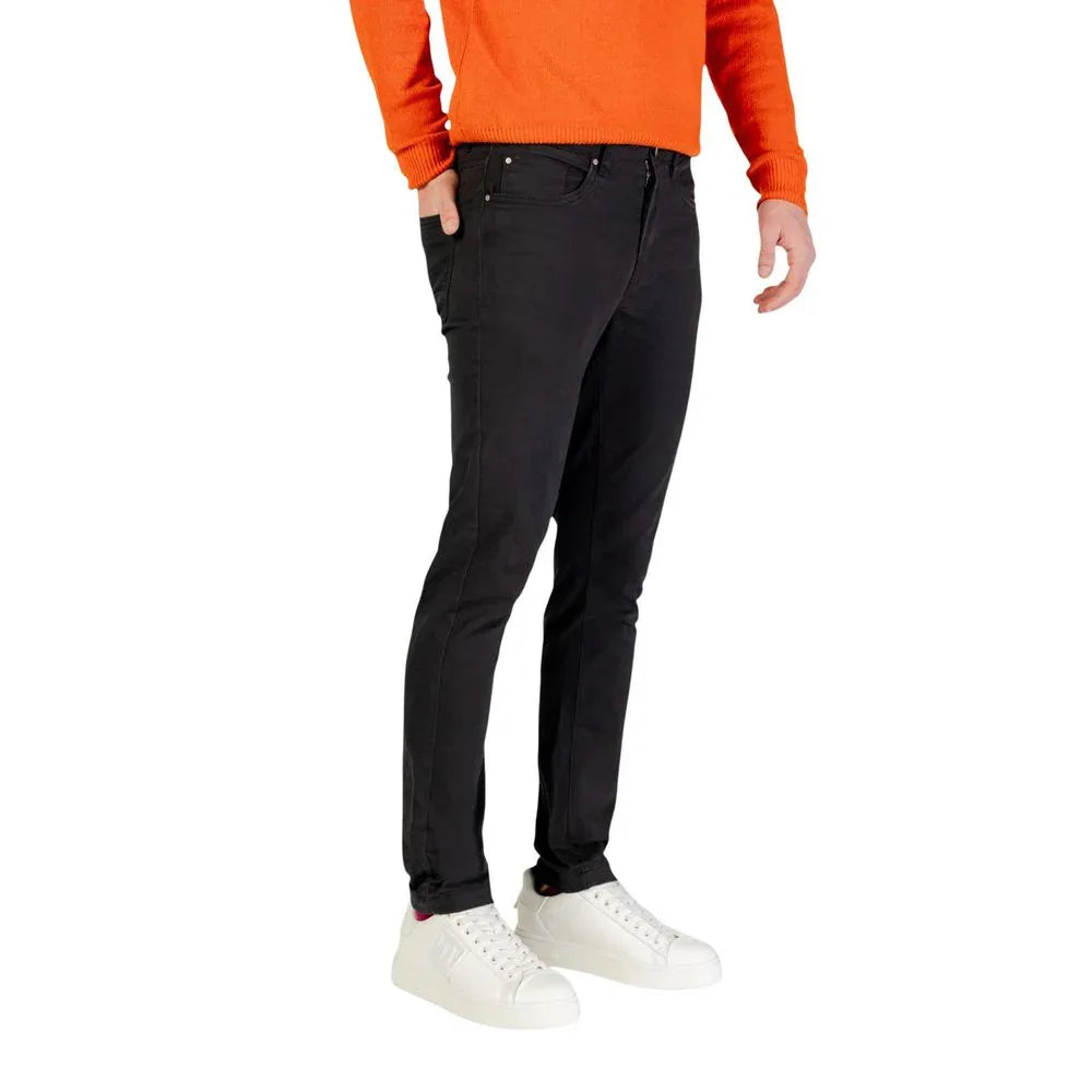 Borghese Gray Cotton Skinny Pants - Zeiniez