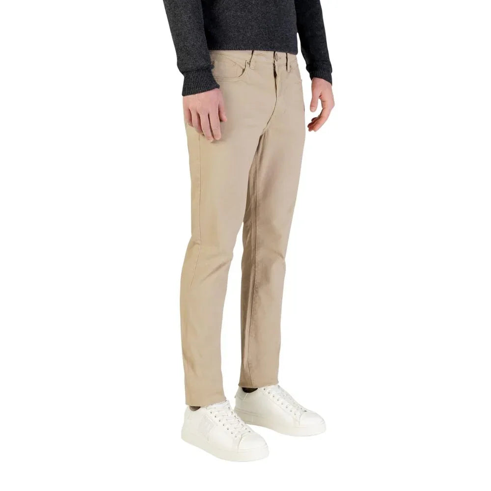 Borghese Beige Cotton Skinny Pants - Zeiniez
