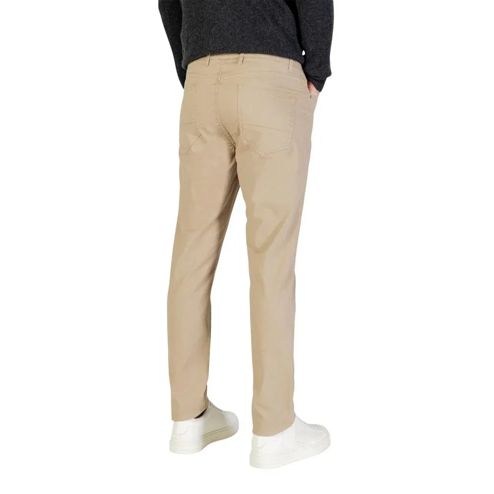Borghese Beige Cotton Skinny Pants - Zeiniez