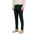 Borghese Green Cotton Skinny Pants - Zeiniez