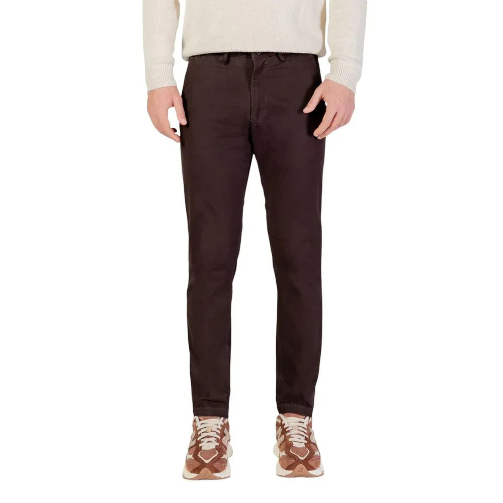 Borghese Brown Cotton Skinny Pants - Zeiniez