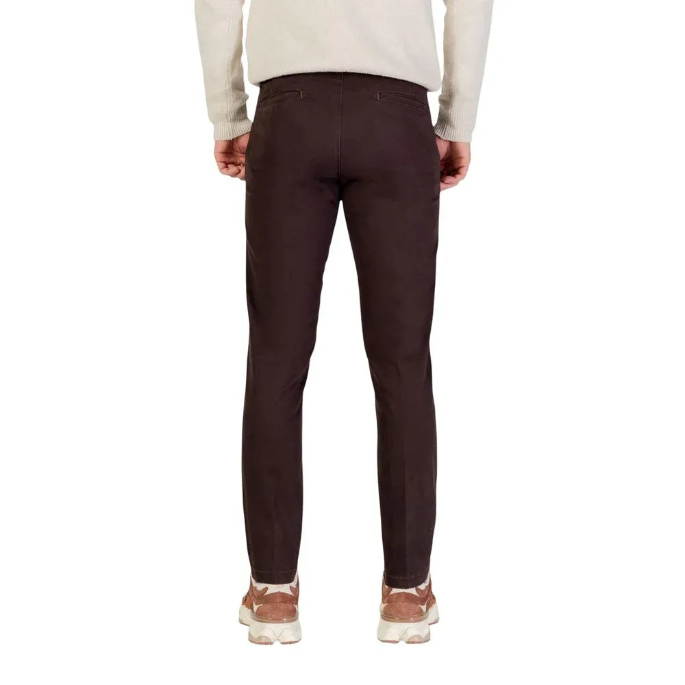 Borghese Brown Cotton Skinny Pants - Zeiniez